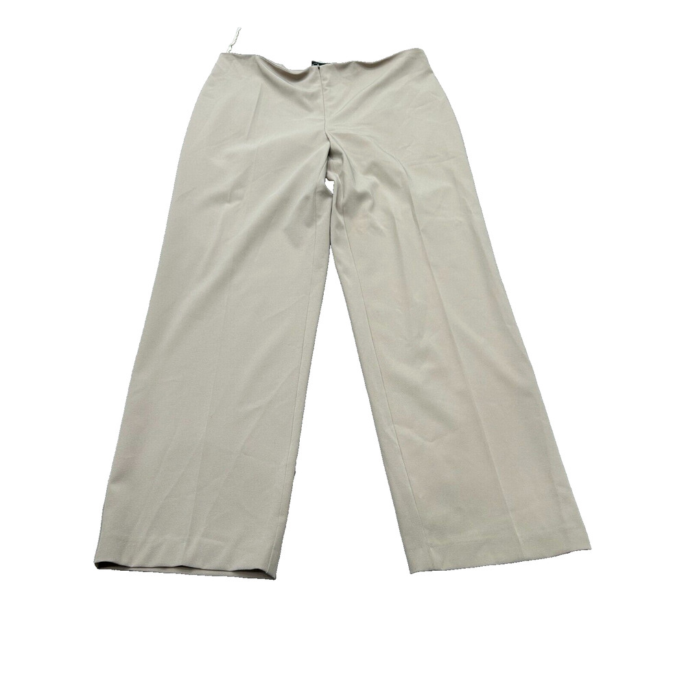 NWT Joseph Ribkoff Women's Beige Zipper Front Straight Leg Trouser Pants Size 18